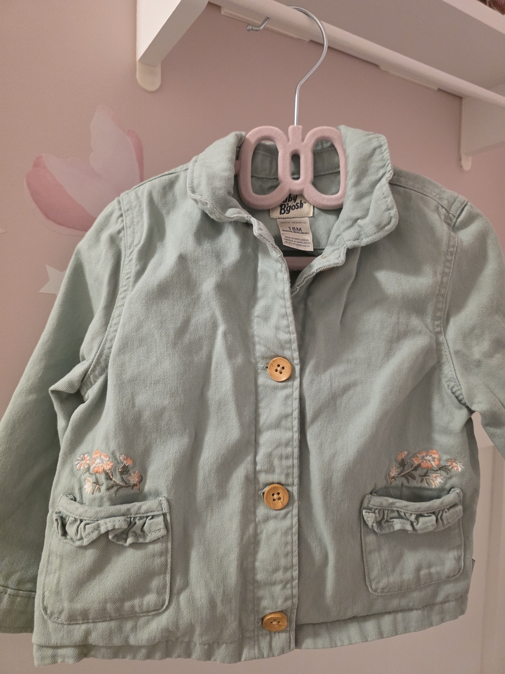 OshKosh B'gosh Light Green Embroidered Toddler Jacket